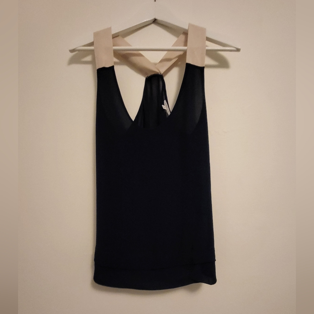 3/$25 Naked zebra navy blue top S